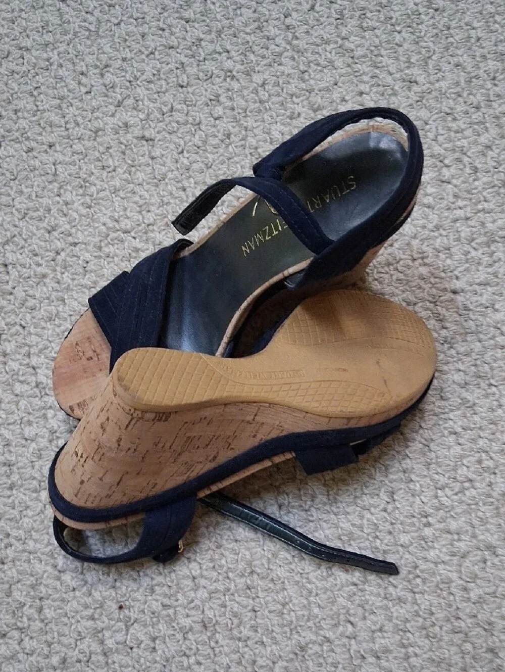 Stuart Weitzman suede navy